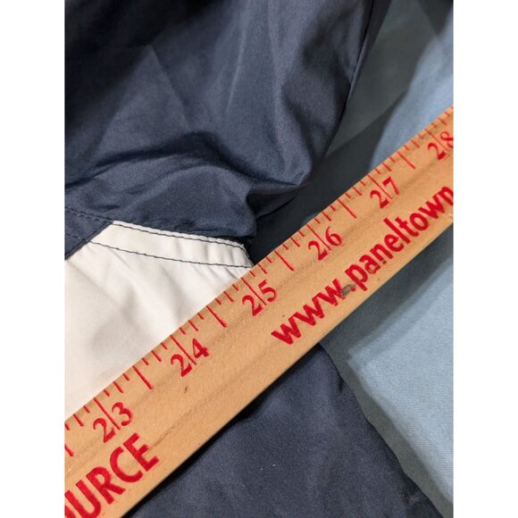 Disney World WDW Navy Blue Windbreaker Jacket Reflective Stripe Mickey Patch - Picture 6 of 9